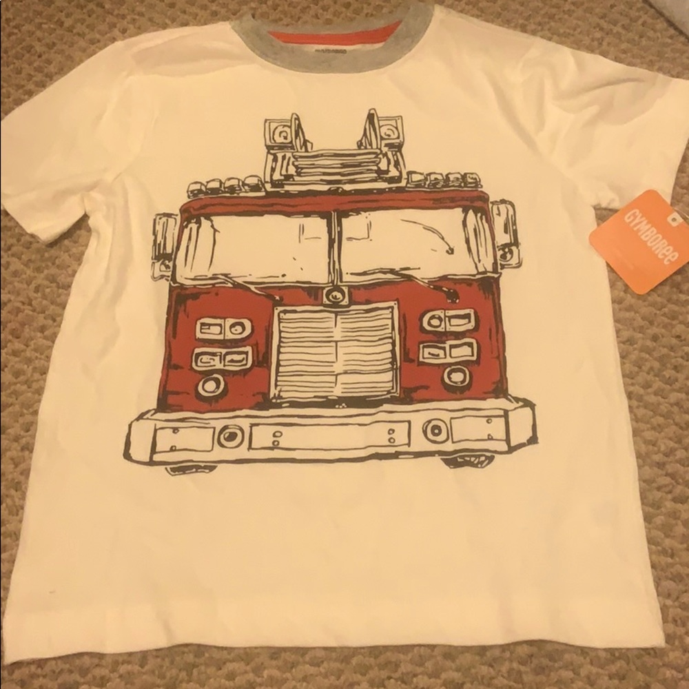Boys fire truck shirt